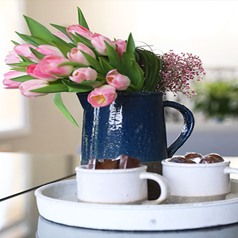 Tulips, Gosphilya and Chocolate 